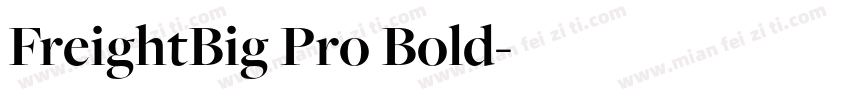 FreightBig Pro Bold字体转换